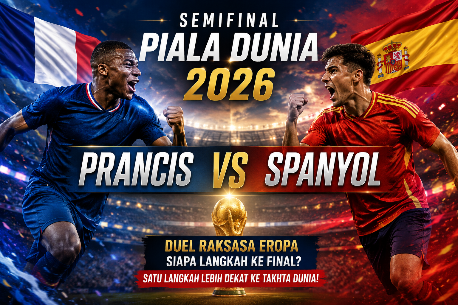 Semifinal Piala Dunia 2026 Prancis vs Spanyol Dini Hari Ini Pukul 02.00 WIB: Jalalive Siap Menghadirkan Streaming yang Lebih Nyaman
