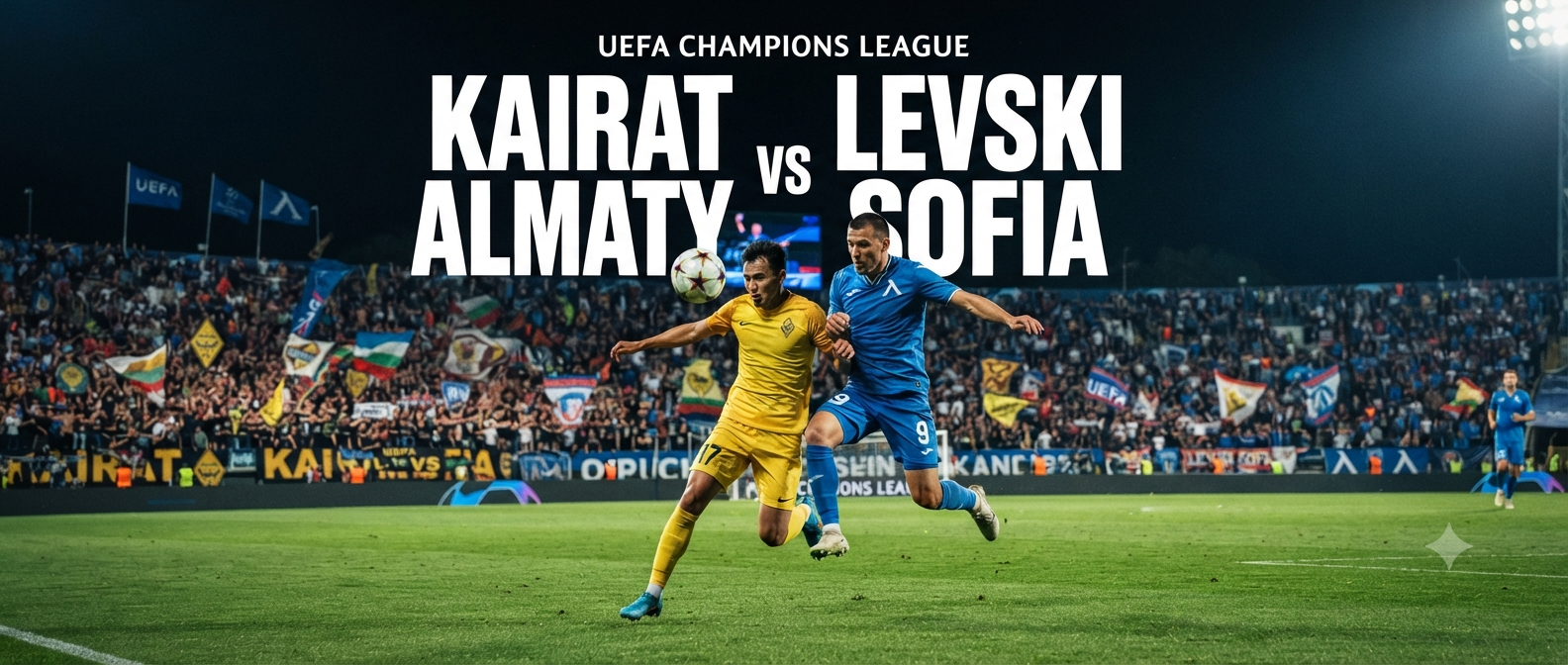 Kairat vs Levski Sofia Liga Champions UEFA Malam Ini Pukul 22.00 WIB Menjadi Laga Bergengsi Dengan Dukungan Tigoals